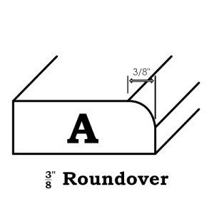 Outside Profile A three eighths roundover