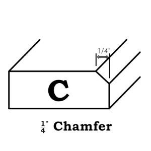 Outside Profile C one quarter chamfer