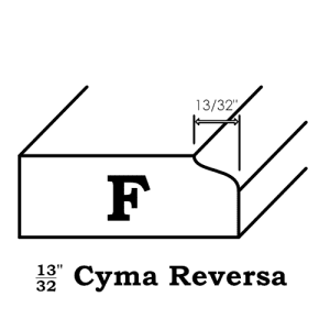 Outside Profile F thirteen thirty seconds cyma reversa