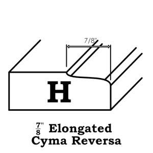 Outside Profile H elongated cyma reversa