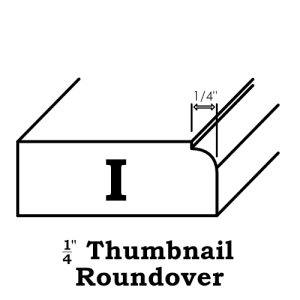 Outside Profile I one quarter thumbnail roundover