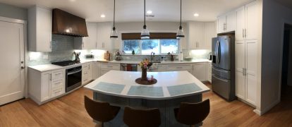 shaker cabinet doors painted extra white rainwashed IKEA refacing Scherrs