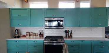 southwestern cabinet doors painted cooled blue IKEA refacing Scherrs