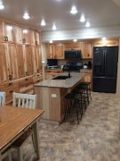 rustic hickory cabinet doors clear finish custom cabinetry Scherrs
