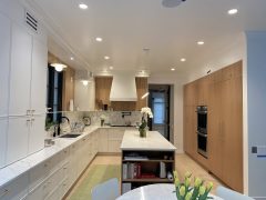 rift white oak slab doors shaker slim IKEA refacing Scherrs